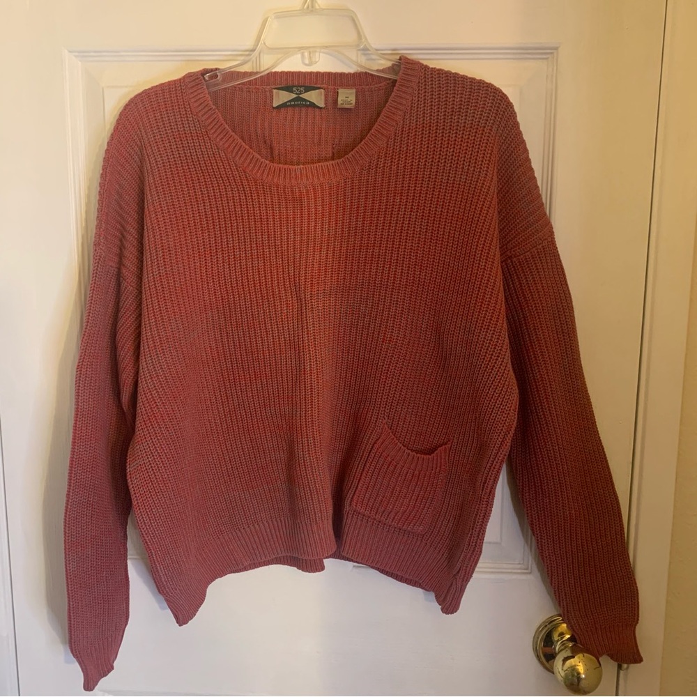 525 AMERICA cotton knit sweater // size: medium // round neck //